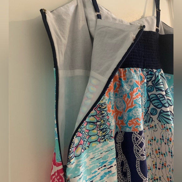 Lilly Pulitzer Rilee Dress Multi Sailor Patch Size 6 - Picture 7 of 7